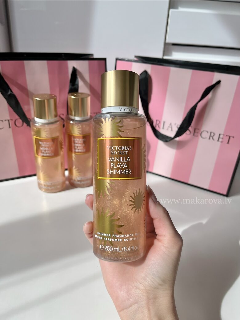 Vanilla playa shimmer parfimēts ķermeņa sprejs ar spīdumiem (Victoria’s Secret)