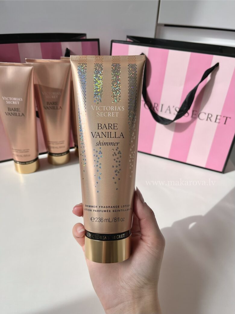 Shimmer Bare vanilla parfimēts ķermeņa losjons ar spīdumiem 236 ml (Victoria’s Secret)
