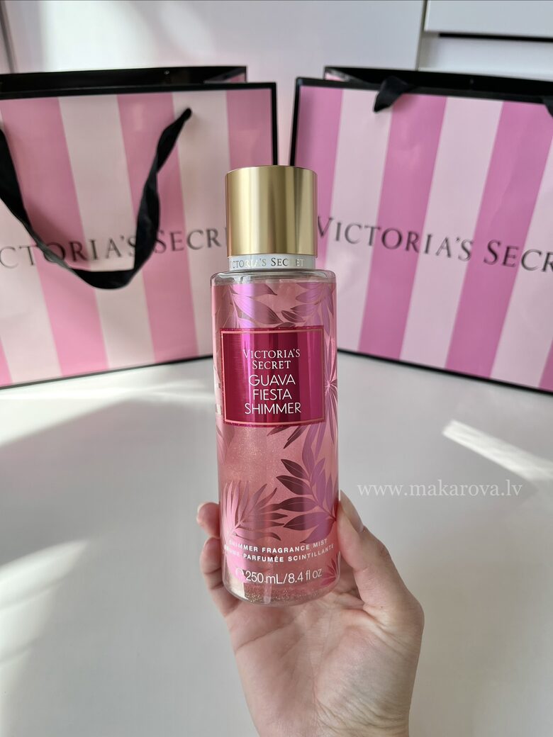 Guava fiesta shimmer parfimēts ķermeņa sprejs ar spīdumiem