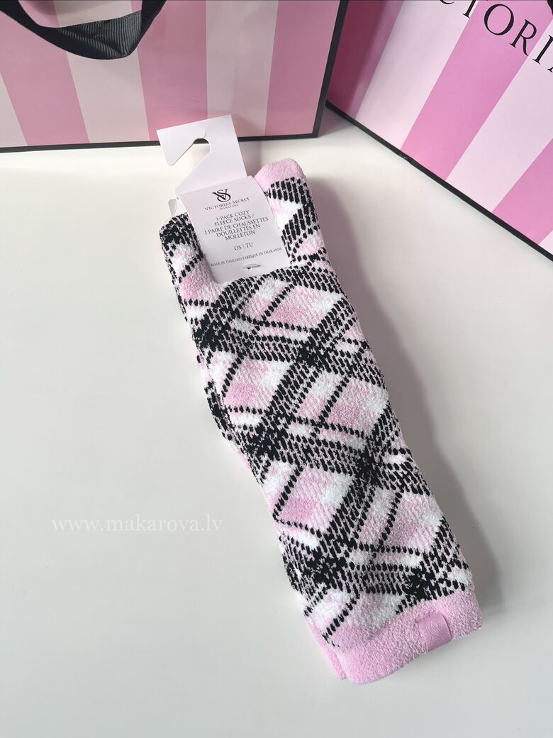 Victoria’s secret zeķes (rozā rūtots)