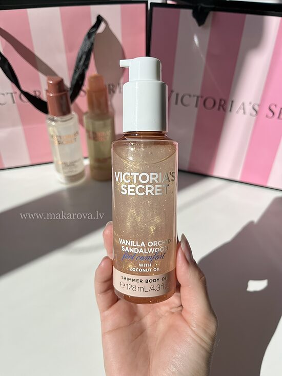 Victoria’s Secret Vanilla orchid sandalwood parfimēta ķermeņa eļļa ar spīdumiem 128 ml