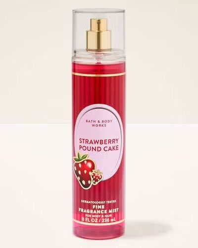 Bath & Body Works Strawberry pound cake parfimēts ķermeņa sprejs 236 ml
