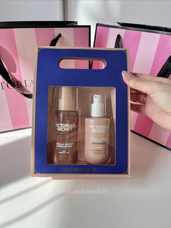Victoria’s Secret Vanilla orchid sandalwood komplekts (bojāta kaste)