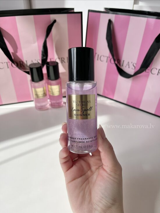 Shimmer Love spell parfimēts ķermeņa sprejs ar spīdumiem (Victoria’s Secret)