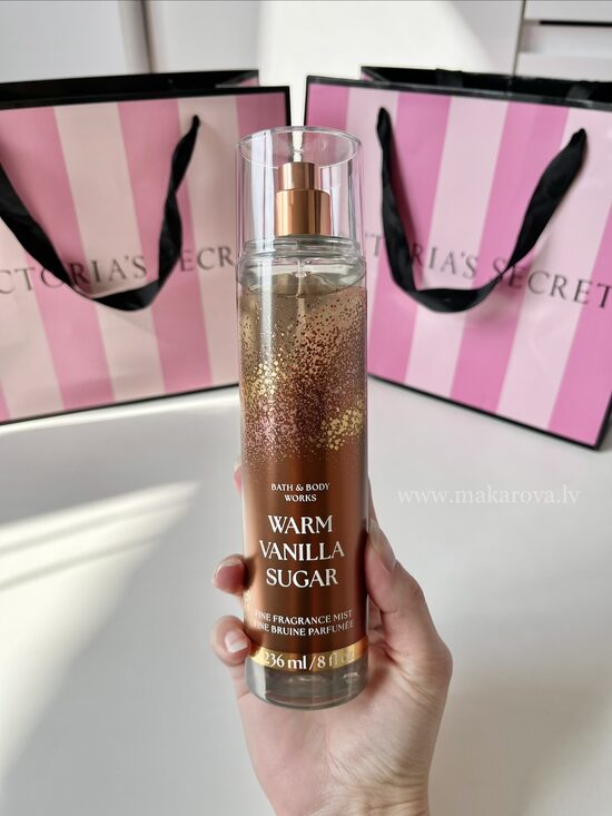 Bath & Body Works Warm vanilla sugar parfimēts ķermeņa sprejs 236 ml