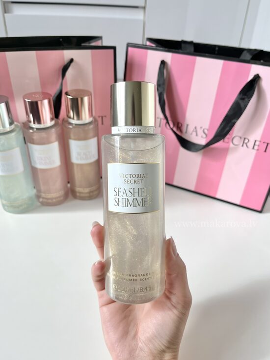 Victoria’s Secret Seashell shimmer parfimēts ķermeņa sprejs ar spīdumiem
