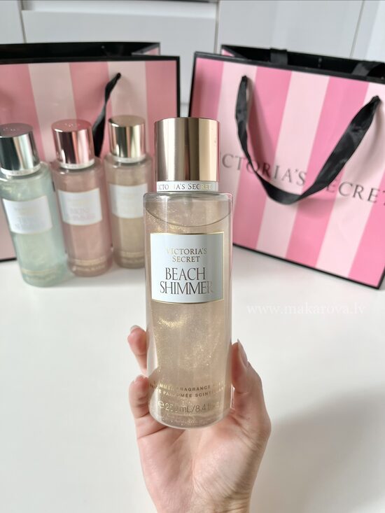 Victoria’s Secret Beach shimmer parfimēts ķermeņa sprejs ar spīdumiem