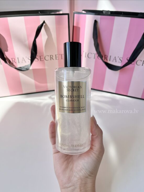 Victoria’s Secret Bombshell Glamour Shimmer parfimēts ķermeņa sprejs ar spīdumiem