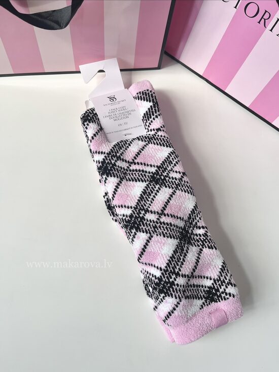 Victoria’s secret zeķes (rozā rūtots)