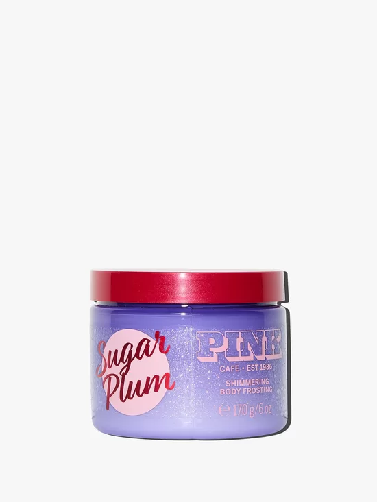 PINK Sugar plum parfimēts ķermeņa sviests ar spīdumiem 170 gr