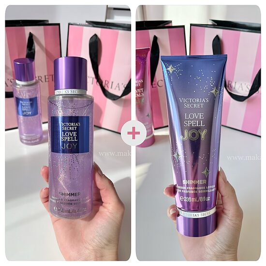 Victoria’s Secret Joy Love spell komplekts ar spīdumiem