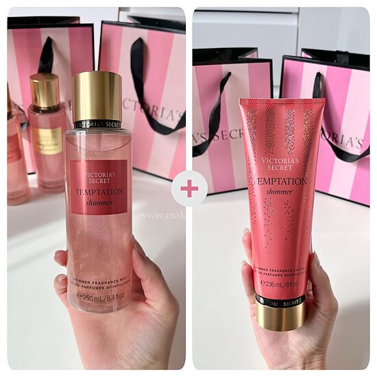 Victoria’s Secret Shimmer Temptation komplekts ar spīdumiem
